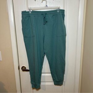 Members Mark Women’s French Terry Joggers Light Green Soft Comfortable XXL NEW